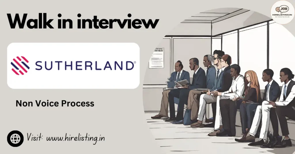 Sutherland Hiring Non Voice Process