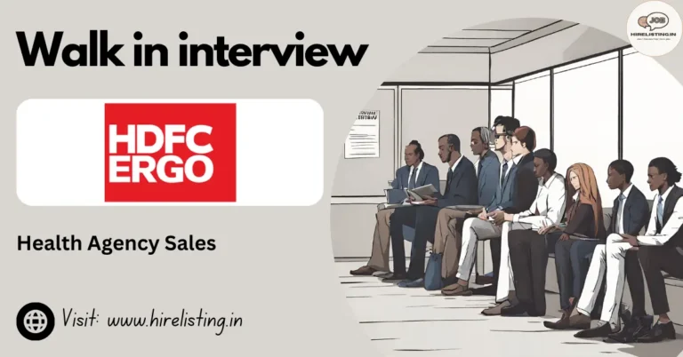 Walk in Interview at HDFC ERGO