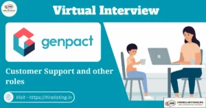Genpact Virtual Recruitment Drive