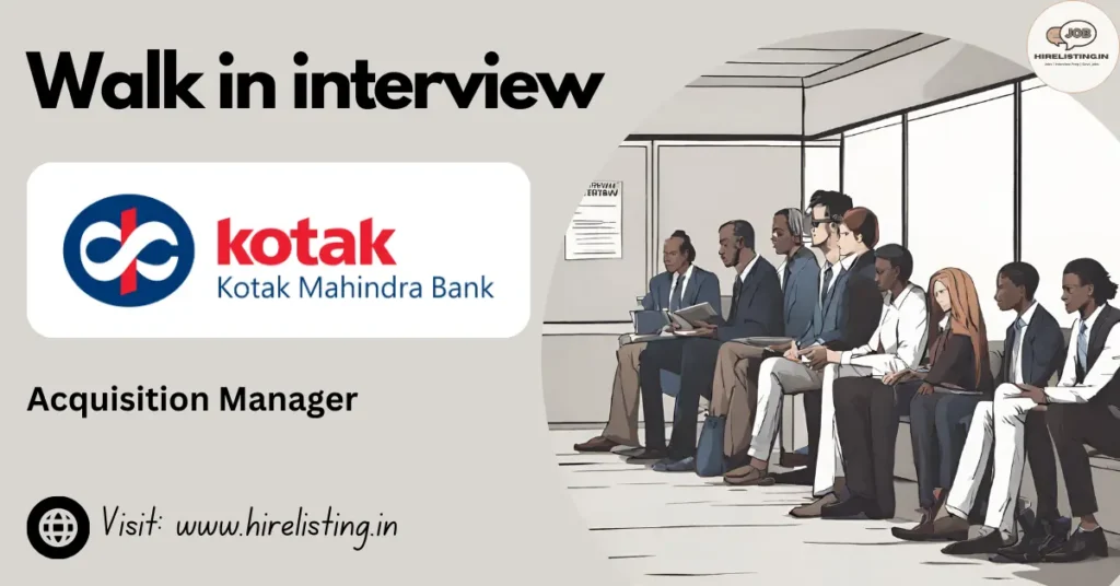 Kotak Bank Walk in Interview