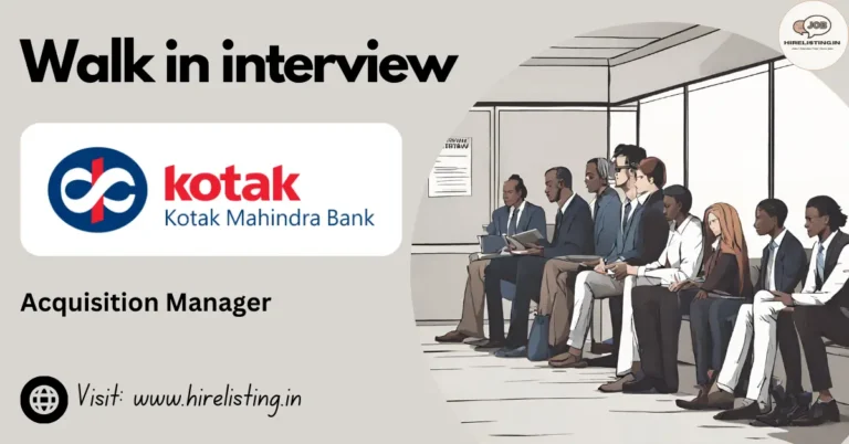 Kotak Bank Walk in Interview