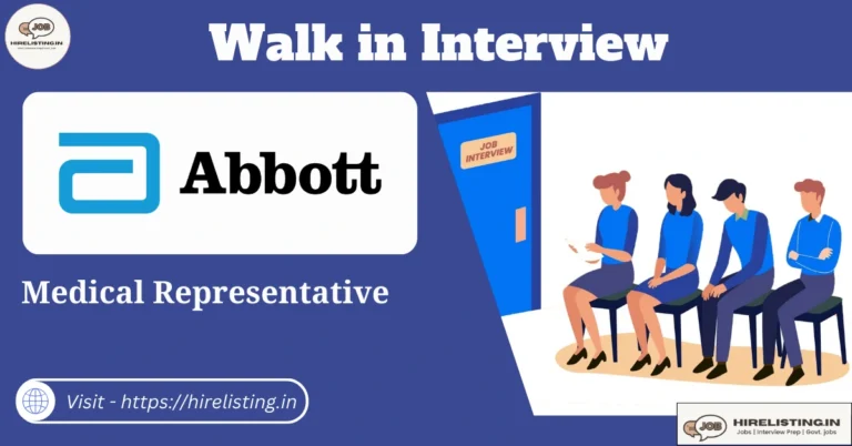 Walk in Interview at Abbott