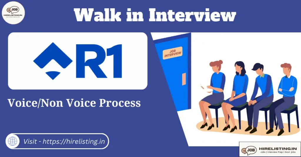 Walk in Interview at R1