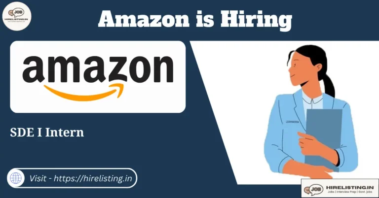 Amazon is hiring SDE I Intern
