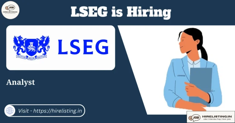 LSEG is hiring Analyst