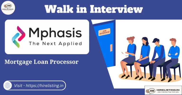 Walk in Interview at Mphasis
