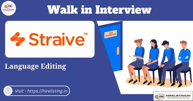 Walk in Interview at Straive