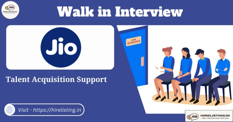 Walk in Interview at Jio