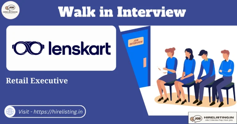 Walk in Interview at Lenskart