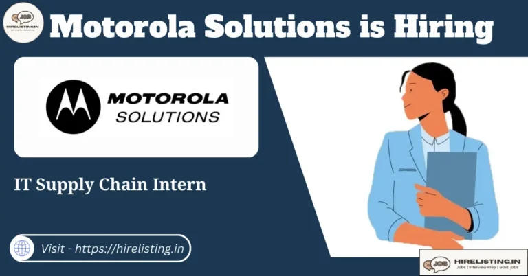 Motorola Solutions is hiring IT