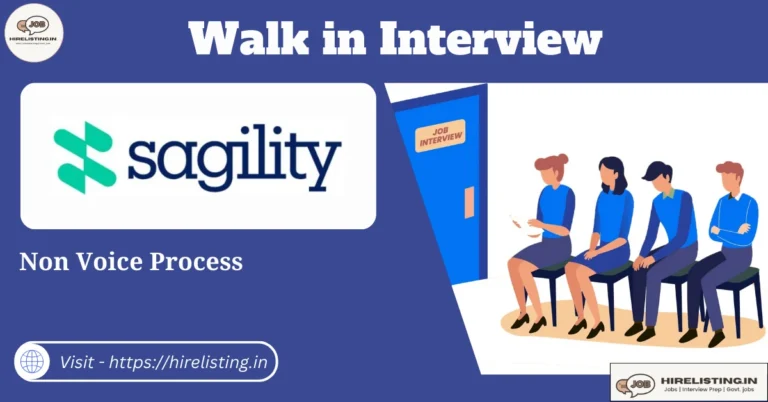 Walk in Interview at Sagility