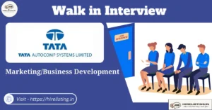 Walk in Interview at Tata Autocomp