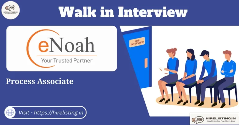 Walk in Interview at eNoah